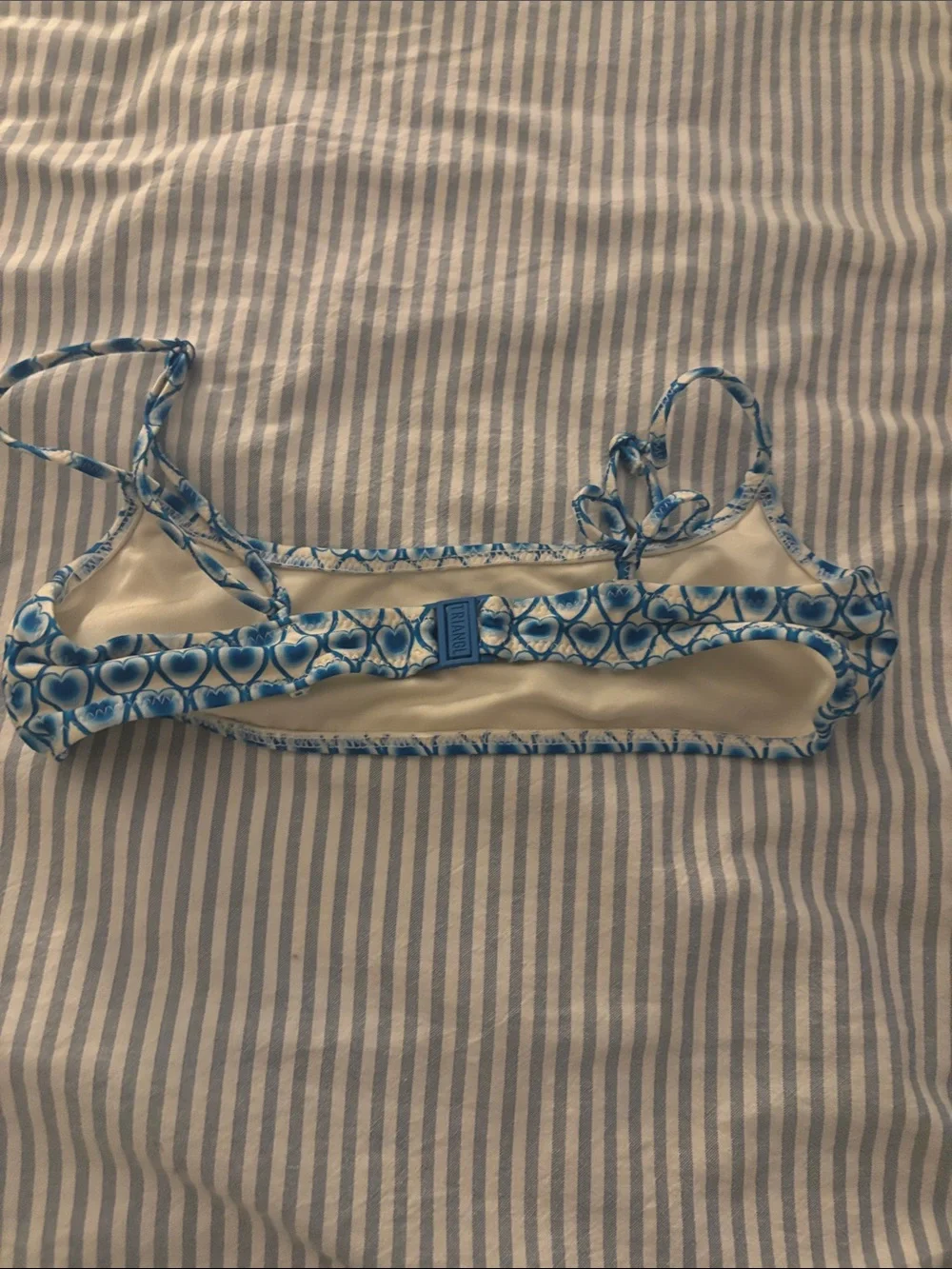 triangl swimwear Blue Heart-Print Bikini Set
